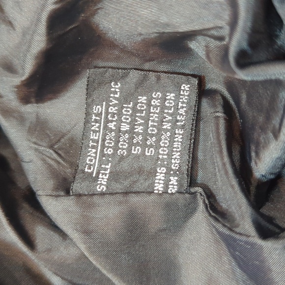 Maggie Lawrence Collection Vintage Wool Coat w/Leather Trim Size 12 - Picture 8 of 13